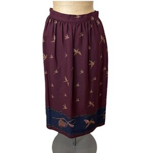 Vintage Pheasant Hunting Ralph Lauren Style Skirt Size 6